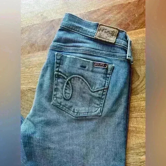 Hint Kick & Flare Jeans with Crystals & Paint Splatter | Size 7 - Picture 2 of 13